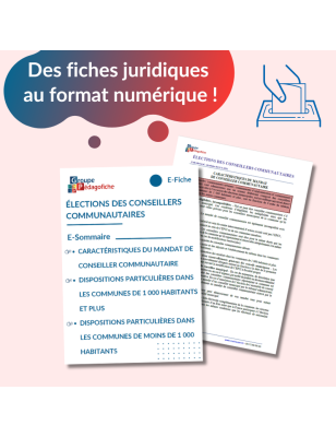 E-Fiche - Élections des conseillers communautaires