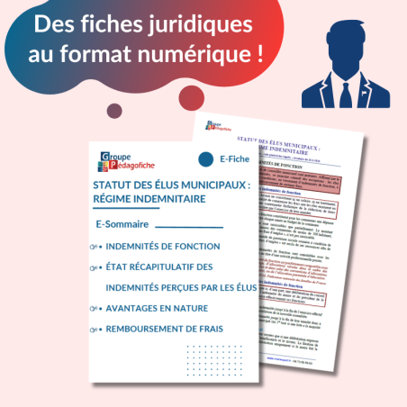 E-Fiche - Statut des élus municipaux : régime indemnitaire